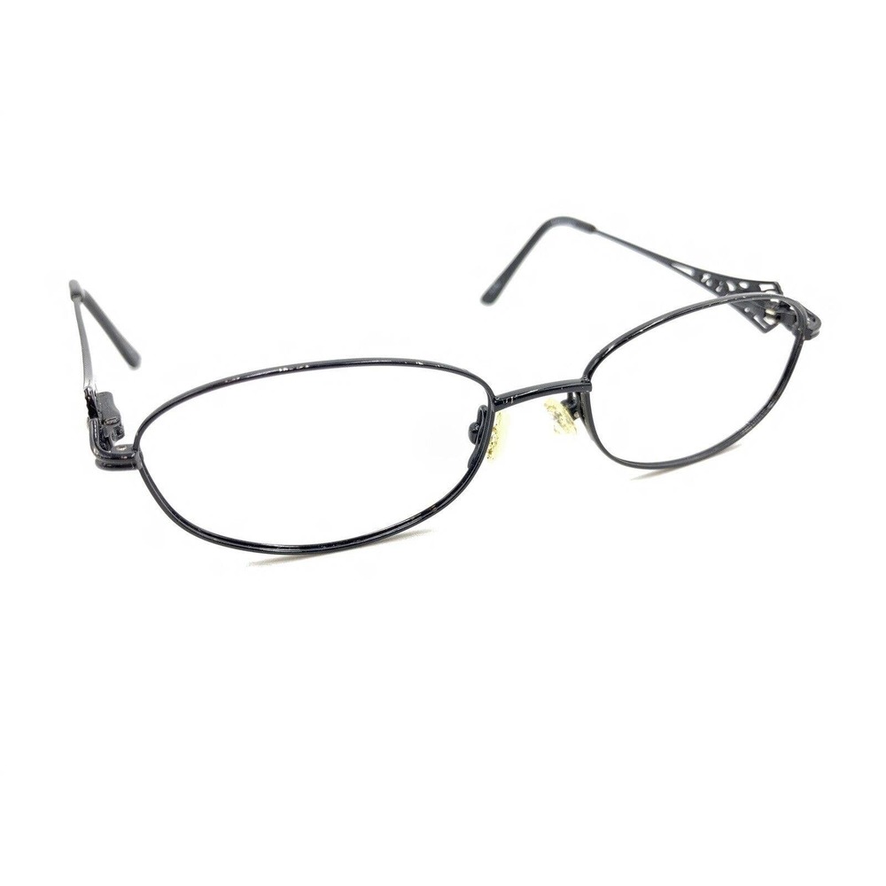 Thalia Casilda BK Black Gold Oval Eyeglasses Frames 51-16 133 Designer Women